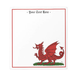 Roter Drache von Wales Notizblock