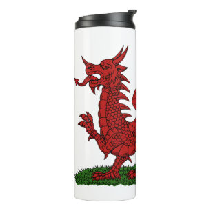 Roter Drache von Wales Thermosbecher