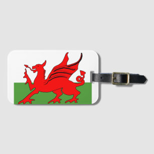 Roter Drache Welsh Flagge Gepäckanhänger