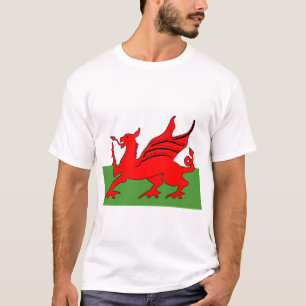 Roter Drache Welsh Flagge T-Shirt