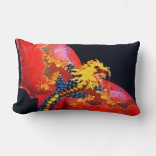 Roter Drachen Drachen Lendenkissen