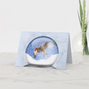 Roter Drachen in einer Kugel-Karte Karte