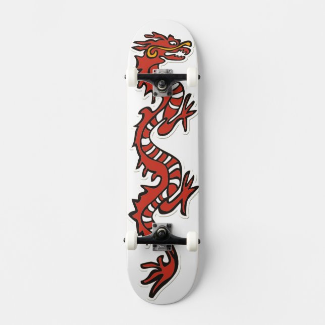 Roter Drachendeck Skateboard (Vorderseite)