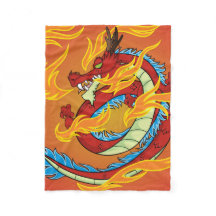 Roter Drachenfeuer und Flammen