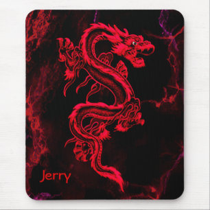 Roter Drachenmousepad Mousepad