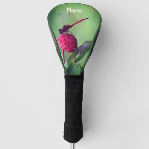 Roter Dragonfly auf Dogwood Frucht Personalisiert Golf Headcover
