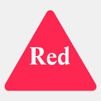 Roter Dreiecksaufkleber Dreieckiger Aufkleber