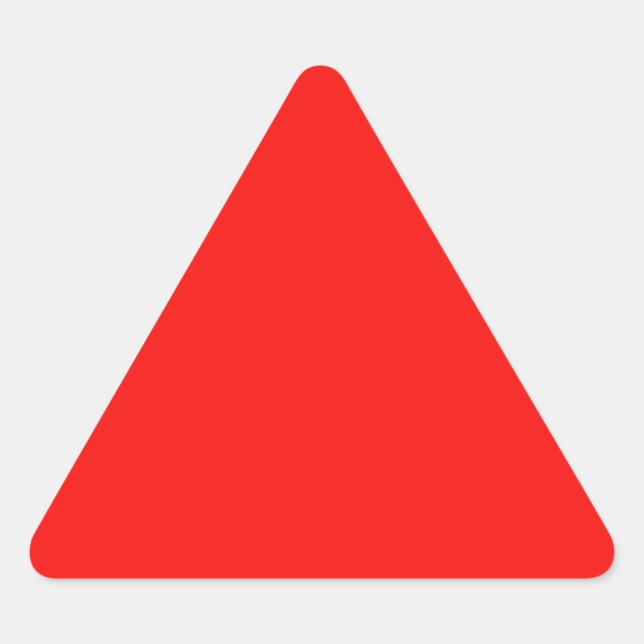 Roter Dreiecksaufkleber Dreieckiger Aufkleber (Vorderseite)