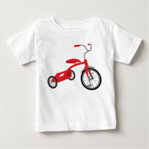 Roter Dreirad-Grafik Baby T-shirt
