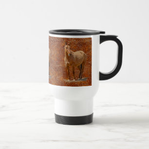 Roter Dun Horse-Liebhaber - Pferdegeschenkdesign Reisebecher