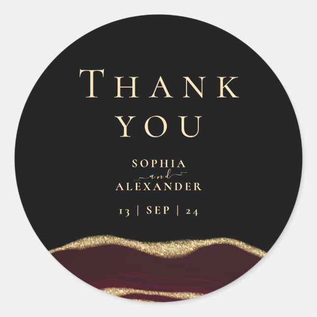 Roter Edelstein Runder Aufkleber (Vorderseite)