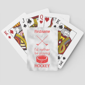 Roter Eishockey Spielkarten