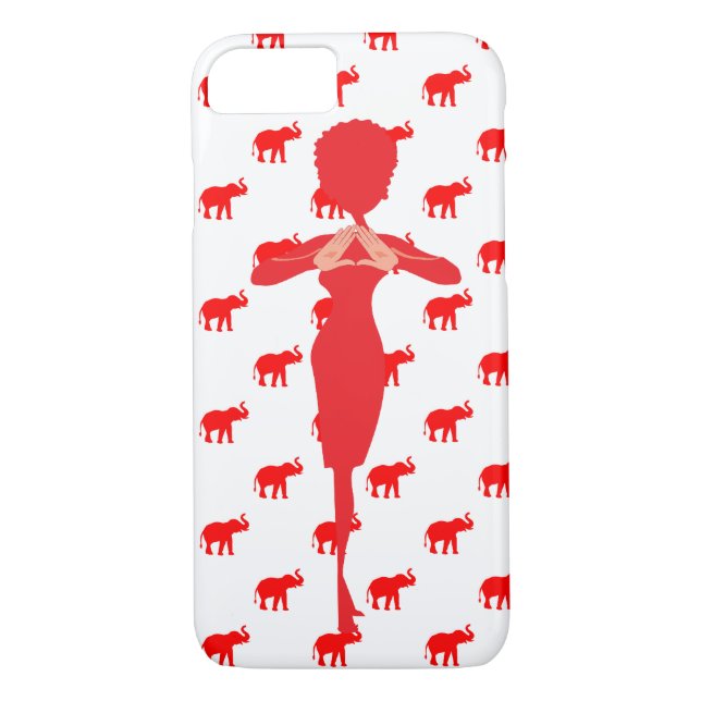 Roter Elefant iPhone Kasten Case-Mate iPhone Hülle (Rückseite)