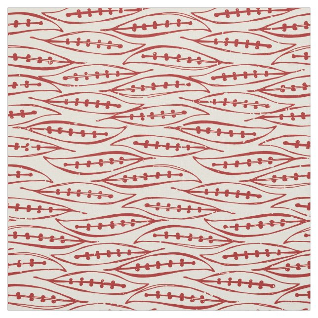 Roter Elfenbein Stoff (Muster)