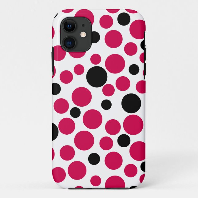 Roter Erbsenretro auf weißem Hintergrund Case-Mate iPhone Hülle (Rückseite)