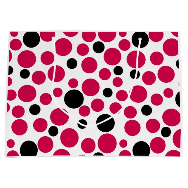 Roter Erbsenretro auf weißem Hintergrund Große Geschenktüte (Vorderseite)