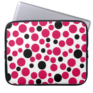 Roter Erbsenretro auf weißem Hintergrund Laptopschutzhülle
