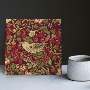 Roter Erdbeerdieb William Morris Rückwand Fliese