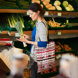 Roter, ethnischer Aztekenbeutel Tasche