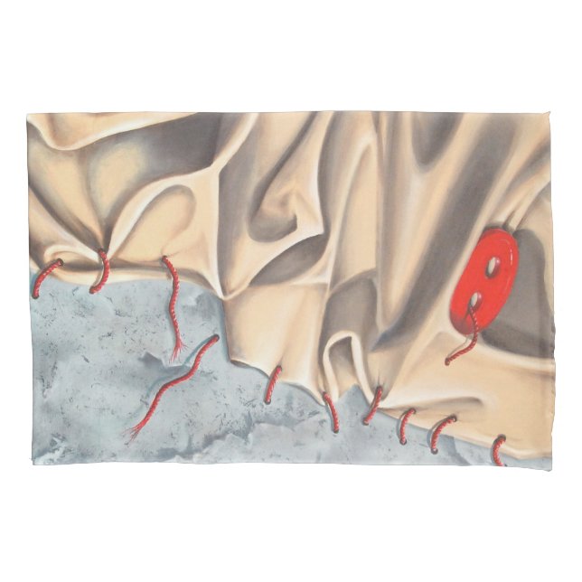 Roter Faden Kissenbezug (Vorderseite)