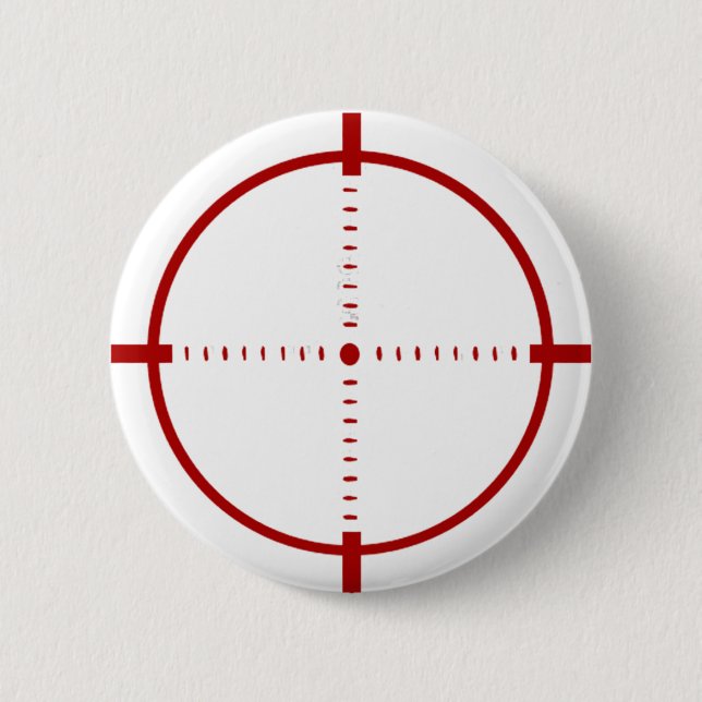 Roter Fadenkreuz-Zielknopf Button (Vorderseite)
