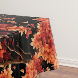 Roter Fall Ahornbaum Nahtloses Muster Grafik Tischdecke
