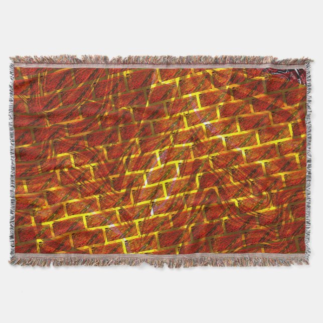 Roter Farbeffekt, Gräse, goldenes Graten oder Zieg Decke (Vorderseite)