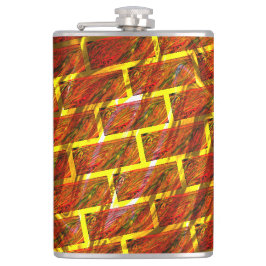 Roter Farbeffekt, Gräse, goldenes Graten oder Zieg Flachmann