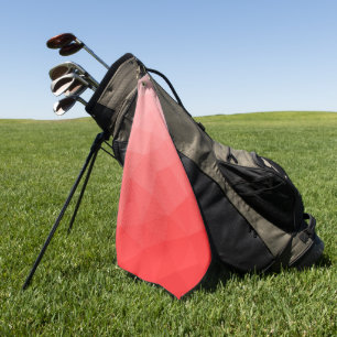 Roter Farbverlauf geometrisches Mesh-Muster Golfhandtuch