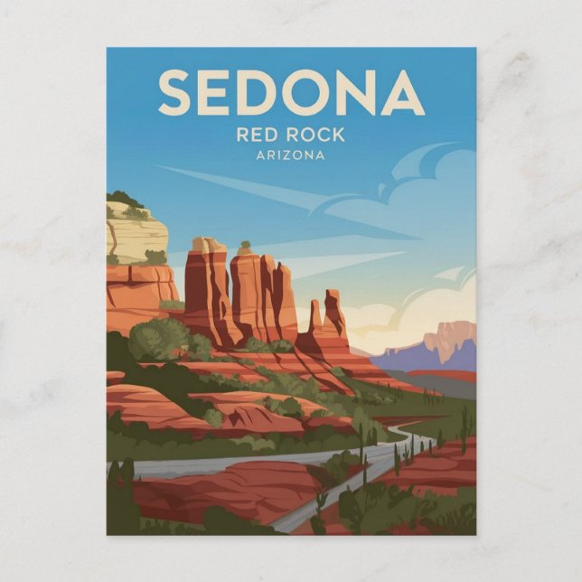 Roter Felsen, Sedona, Arizona Postkarte (Vorderseite)