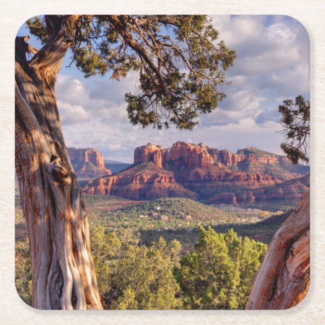 Roter Felsen | Sedona Arizona Rechteckiger Pappuntersetzer (Vorderseite)
