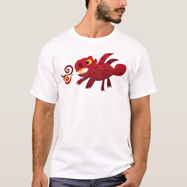 Roter fester Drache (Erwachsener) T-Shirt (Vorderseite)