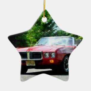 Roter Firebird Cabrio Keramikornament