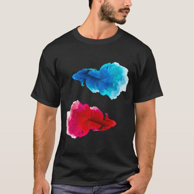Roter Fisch, blauer Fisch T-Shirt (Vorderseite)