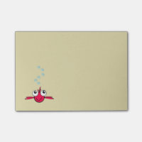 Roter Fisch mit Big Eyes Cartoon Illustration