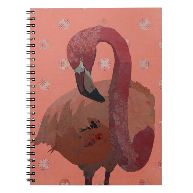 ROTER FLAMINGO NOTIZBLOCK (Vorderseite)