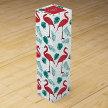 Roter Flamingo-Stars Monstera Blätter Palmen Weihn