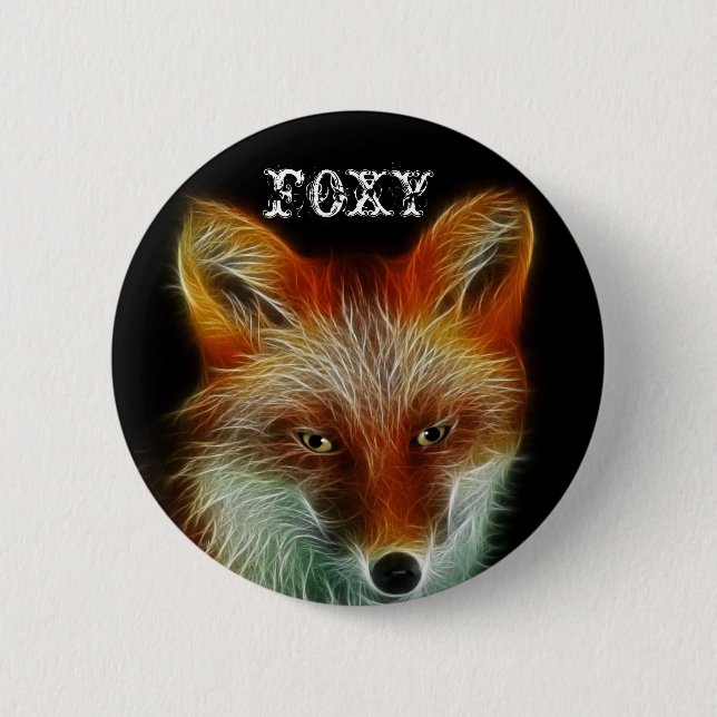 Roter Fox Button (Vorderseite)