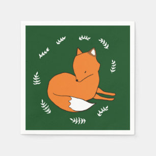 Roter Fox-Cocktail-Serviette Serviette