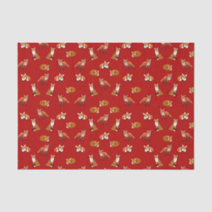 Roter Fox-Familien-Seidenpapier-Moosbeere Seidenpapier