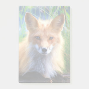 Roter Fox im Gras-Wildlife-Image Post-it Klebezettel