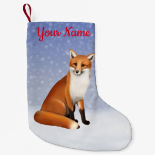 Roter Fox im Schnee-WeihnachtsStrumpf Kleiner Weihnachtsstrumpf