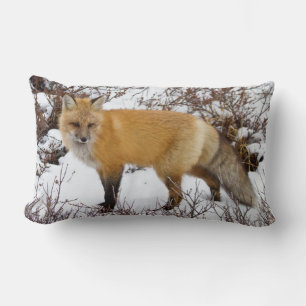 Roter Fox im Winter Lendenkissen
