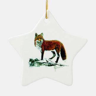 Roter Fox-Sternverzierung Keramikornament