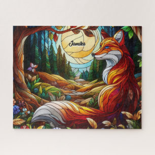 Roter Fox und Sonne und Wald