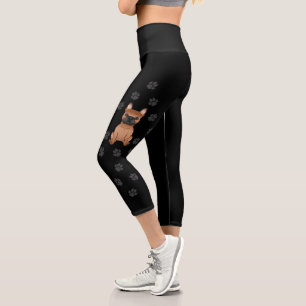 Roter Französischer Bulldogge / Frenchie Cartoon-H Capri Leggings