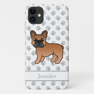 Roter Französischer Bulldogge Süßer Cartoon-Hund & Case-Mate iPhone Hülle