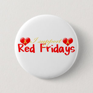 Roter Freitag-Knopf Button
