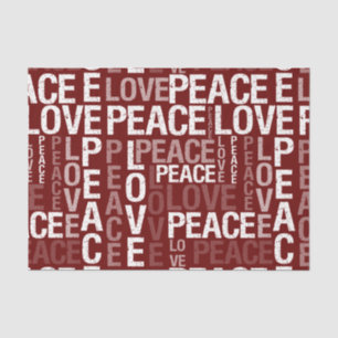 Roter Frieden und Liebe Seidenpapier