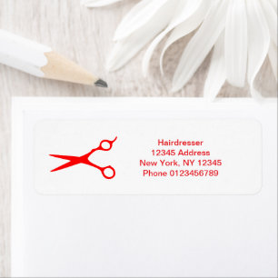 Roter Friseursalon Schneideschere Logo benutzerdef